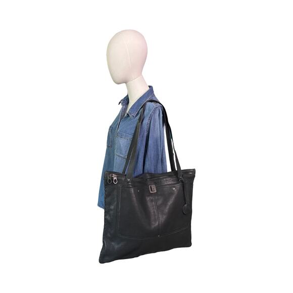 Bottega Veneta Black Leather Woven Intrecciato Tote Bag Made in Italy Unisex - Picture 16 of 16